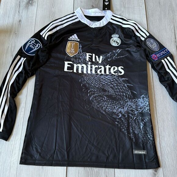 Adidas Ronaldo #7 Jersey LONGSLEEVE Black M NWT‎ in packaging - Picture 6 of 6